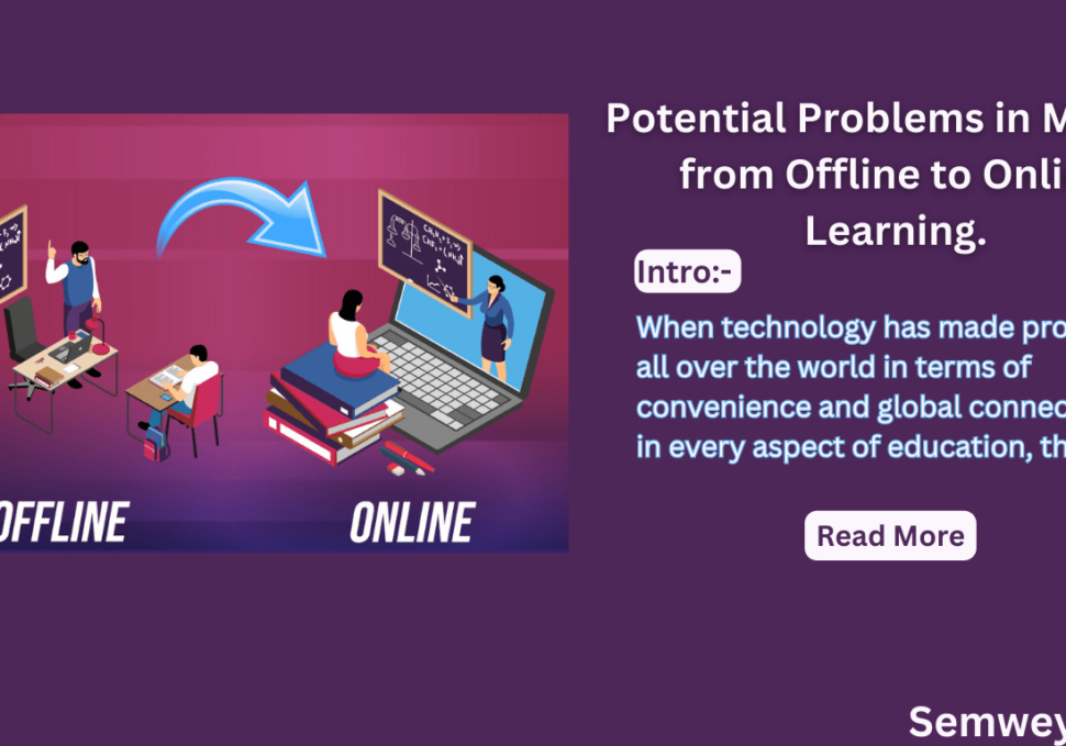 Potential Problems in Moving from Offline to Online Learning.